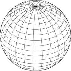 globe on white background