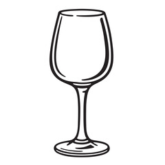 Silhouette image of glass on white background
