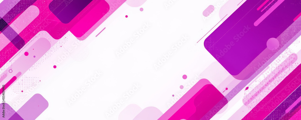 Aufkleber abstract web header with purple and pink geometric shapes, dynamic diagonal lines, and modern digita