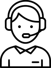  Customer Service Representative Outline Icon