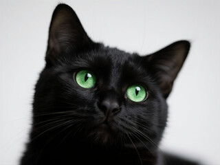 black cat portrait
