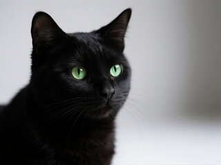 black cat portrait
