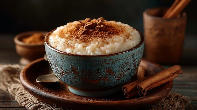 Creamy arroz con leche bowl