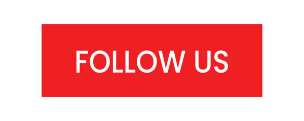 Follow Us button icon - Red for social media and websites