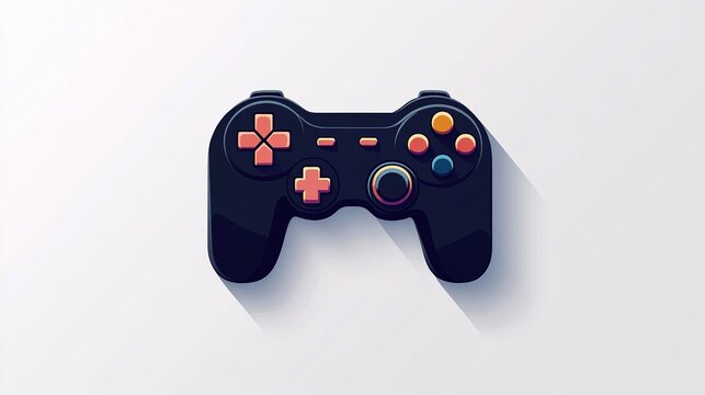 Joystick on white background