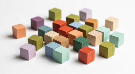 Obraz premium colorful cubes on white background