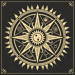 Decorative Colorful Flower Mandala Vector Illustration in Unique Symmetrical Pattern Style for Artistic Posters Backgrounds and Wall Art Featuring Detailed Floral Line Elements and Creative Design