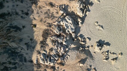 PLAYA, DRON, DESIERTO, NATURALEZA, PAISAJES