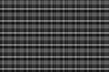 Tartan Check Pattern Black Gray
