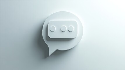 Message icon on white background