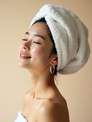 Fototapeta premium woman with towel