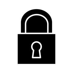  padlock icon white on background