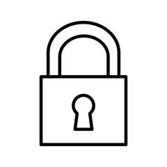  padlock icon white on background