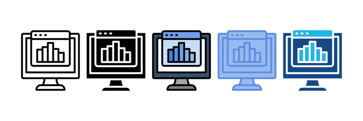 Online Analytics Icon Element For Design