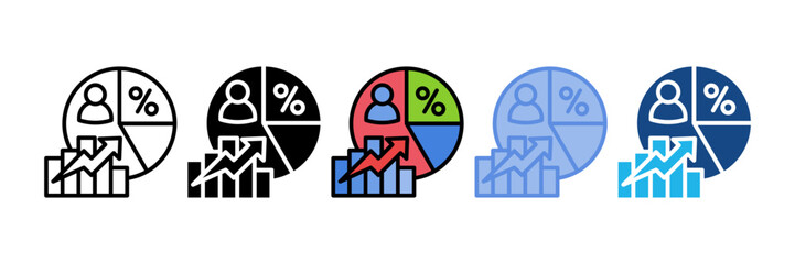 Market Share Icon Element For Design