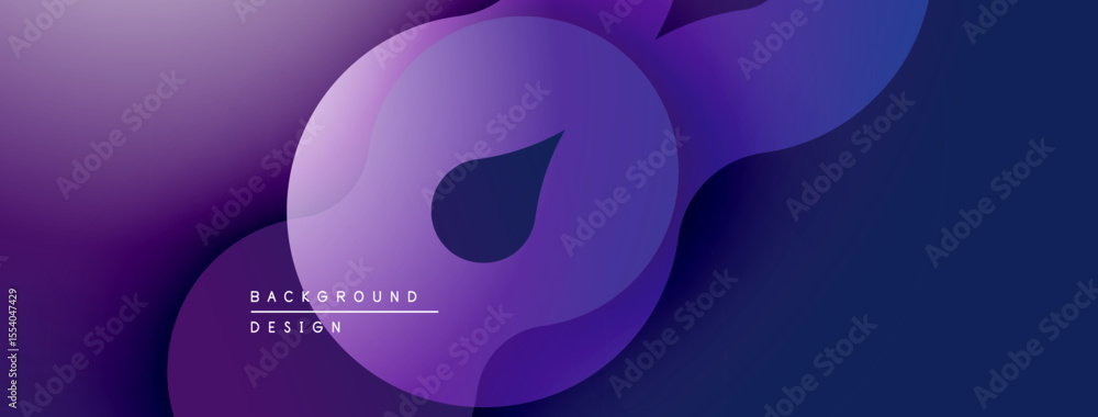 Aufkleber Abstract purple background. Overlapping shapes create dynamic visual effect. Modern design suitable for digital projects.