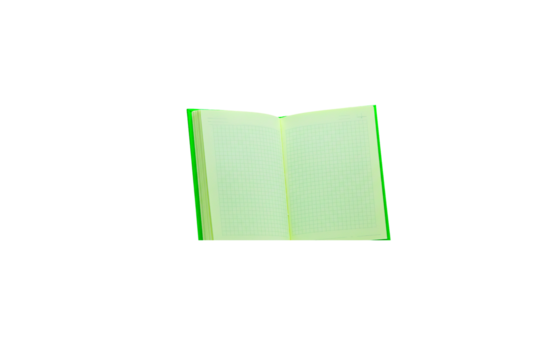 Green composition ,note, notebook, memo, journal, planner, task, agenda, isolated on white background png - Powered by Adobe