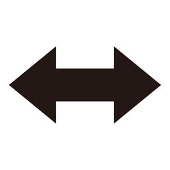 シンプル 矢印 アイコン 左右 黒 単体