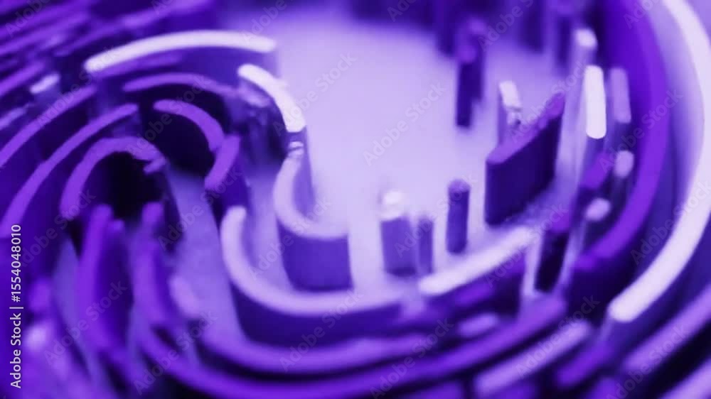 Poster abstract purple maze background with smooth curves and intricate patterns, ideal for various design 