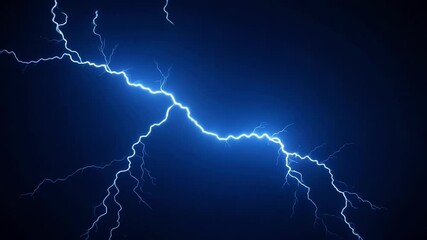 Animated lightning overlay with continuous electric bolts flashing in loopable motion element designed for seamless integration in visual content