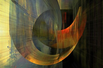 Abstract digital art with geometric shapes and textures for modern design concepts