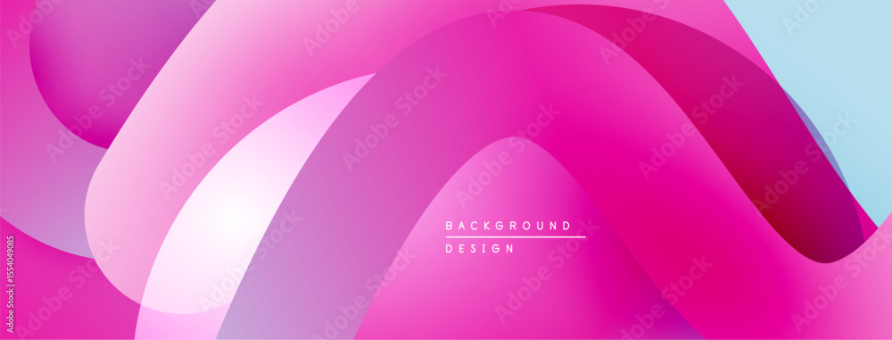 Aufkleber Abstract pink, purple gradients create flowing shapes. Modern design evokes dynamic movement, soft textures. Background features text background design.