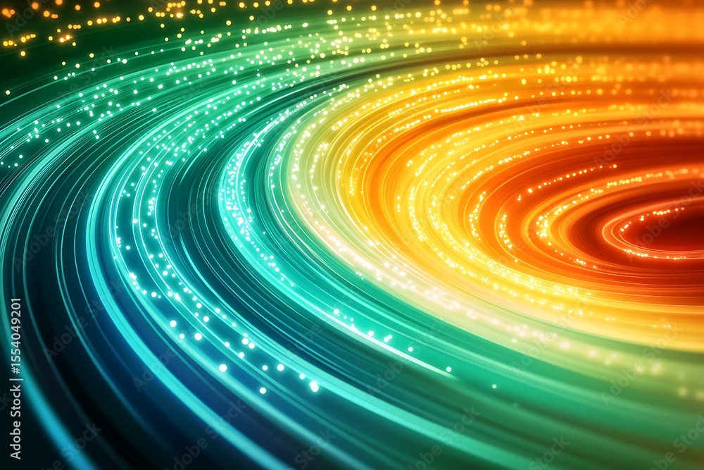 Aufkleber abstract technology background with glowing lines and dots for digital innovation concept