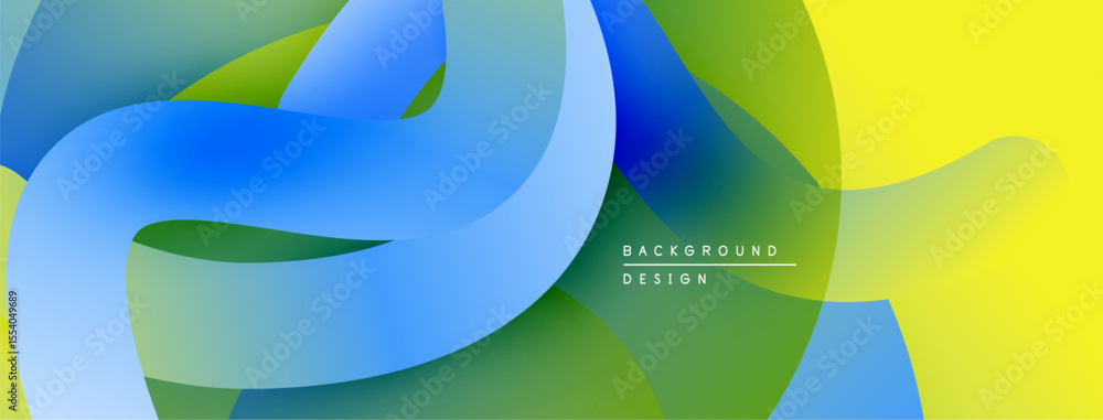 Poster abstract fluid shapes, vibrant colors blend. modern design, smooth gradients create dynamic composit