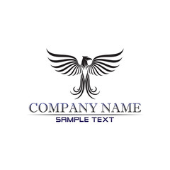 Obraz premium Black wing logo symbol for a professional designer