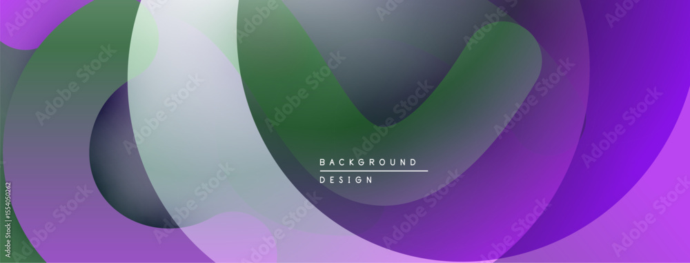 Aufkleber Abstract fluid shapes, vibrant colors blend. Modern design, smooth gradients create dynamic composition. Minimalist aesthetic, perfect backdrop.