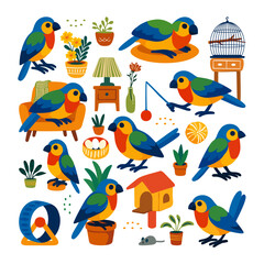 Cozy Bird in a Plant-Filled Home