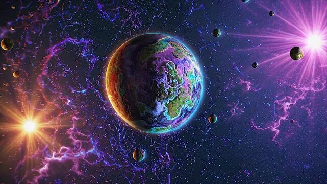 Magical Cosmic Dancers Moving Through Mystical Space Universe,Generative AI