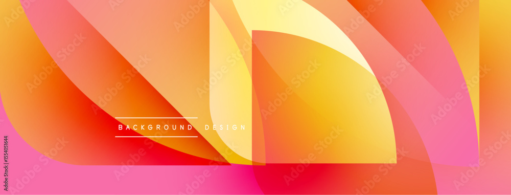 Aufkleber Abstract colorful design. Smooth gradients create dynamic shapes, blending orange, yellow, pink hues. Modern background for digital projects.