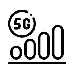 signal bars line icon