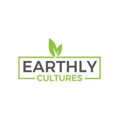 Elegant and earthy Earthly Cultures logo design symbolizing nature, heritage, and sustainability. Perfect for organic brands, eco-lifestyle products, and cultural wellness businesses.
