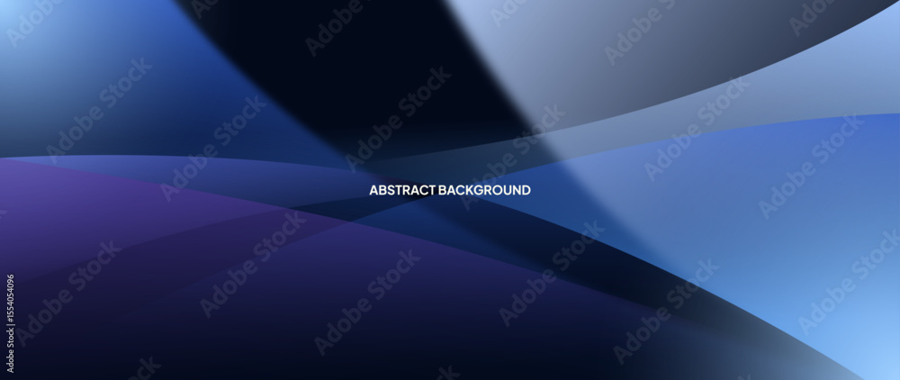 Poster blue abstract background with 3d abstract geometry objects. vector template for digital lux business