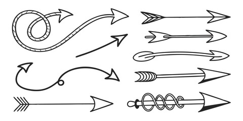 Vector Sketch Arrows – Hand-Drawn Loops, Curves, and Directional Icons