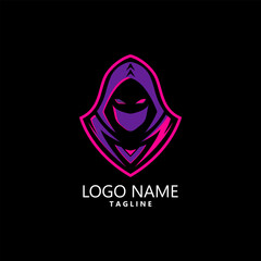 assassin mascot logo design vector