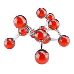 molecular structure isolated on white and transparent background.