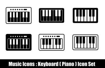 Music Icons - Keyboard (Piano) Icon Set