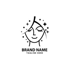 beauty clean logo design vector