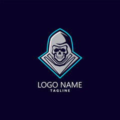 assassin skull mascot logo design vector