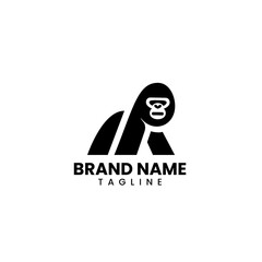 gorilla logo design vector