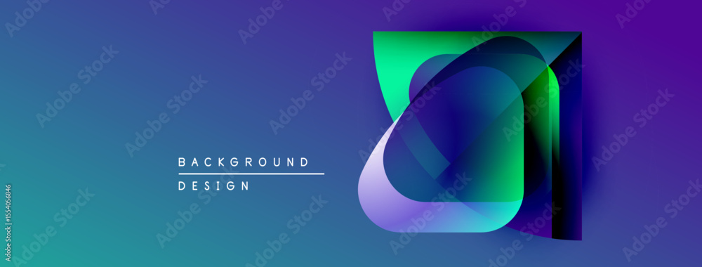 Poster Abstract gradient design. Vivid colors blend, creating dynamic visual effect. Modern aesthetic suitable for backgrounds, presentations.
