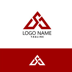 initial SJ logo design vector
