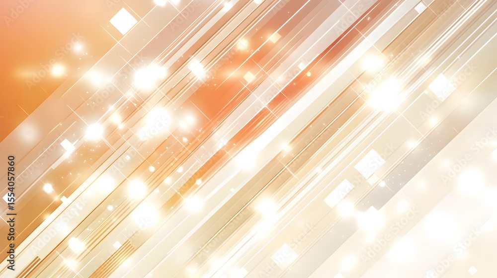 Poster bright abstract background with diagonal lines and glowing light effects