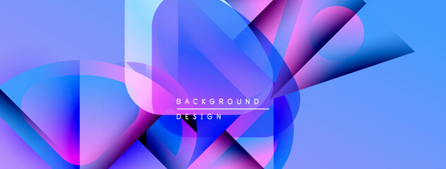 Abstract gradients overlap, creating dynamic visual texture. Blue, purple hues dominate composition. Modern design element.