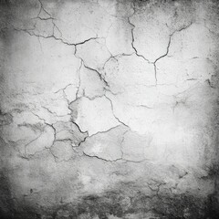 Obraz premium Cracked, weathered monochrome wall texture (1)