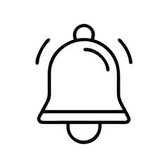 Simple vector bell icon for alert and notifications.