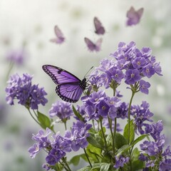 Naklejka premium purple flowers isolated 